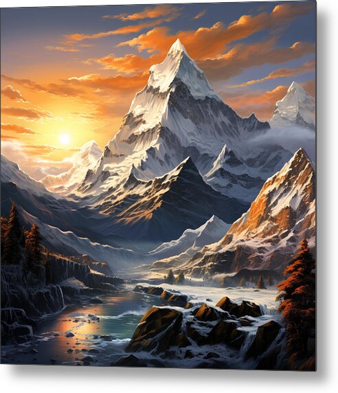 Summit Glory - Metal Print