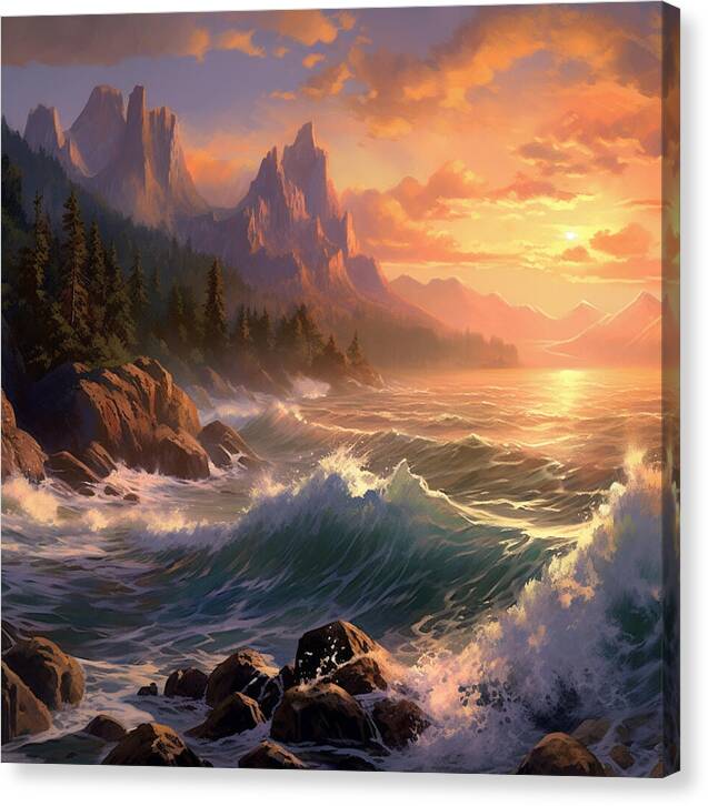 Sunset Surge - Canvas Print