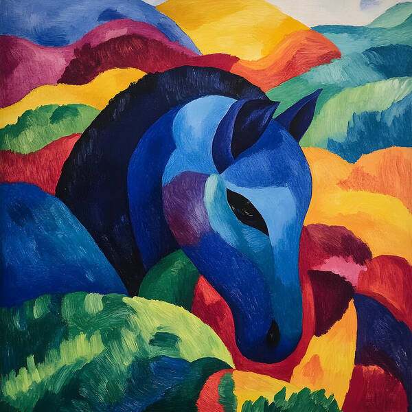 The Blue Steed - Art Print