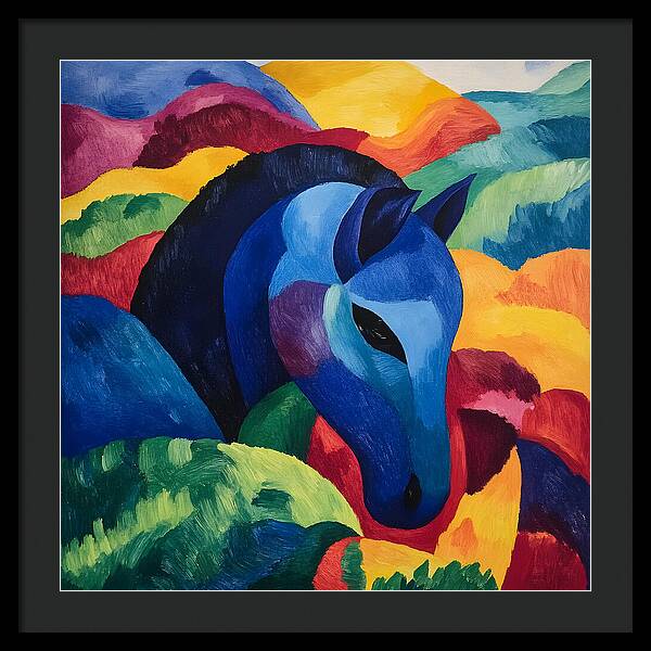 The Blue Steed - Framed Print