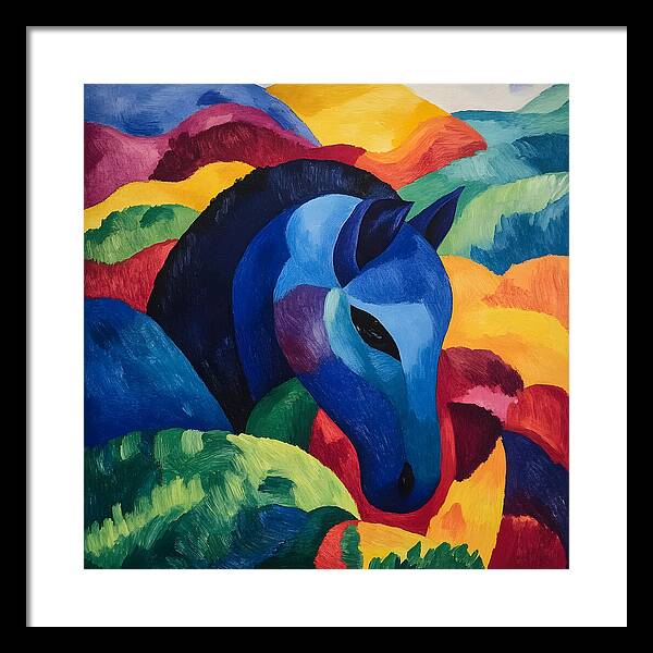 The Blue Steed - Framed Print