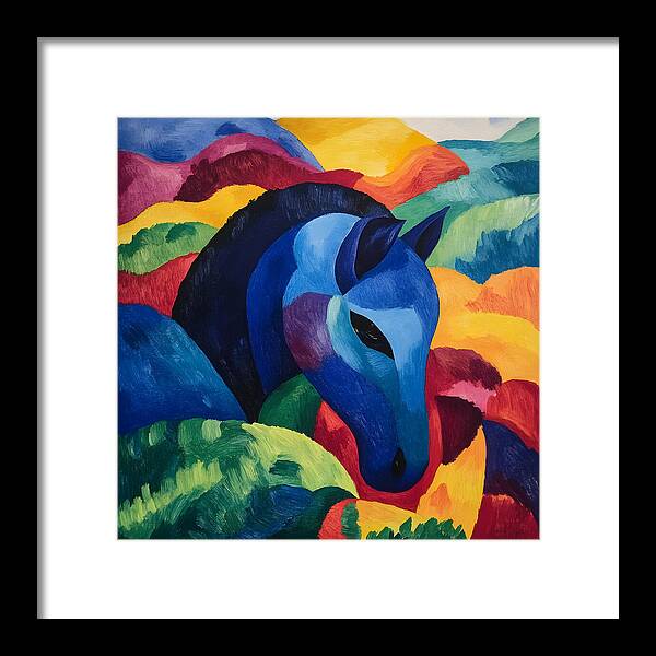The Blue Steed - Framed Print