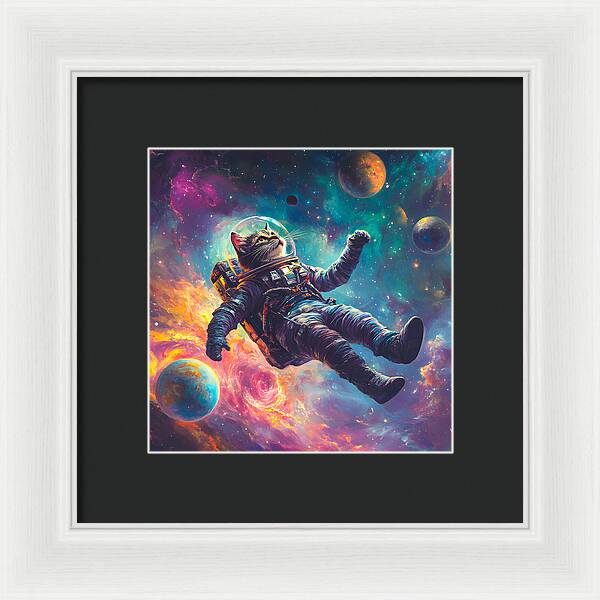 The Space Pawdyssey - Framed Print