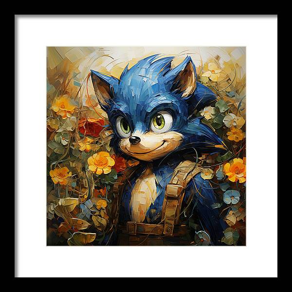 Hedgie Smile - Framed Print