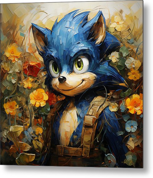 Hedgie Smile - Metal Print